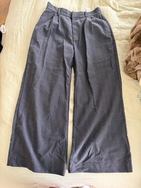 Abercrombie & Fitch Charcoal Herringbone Pants